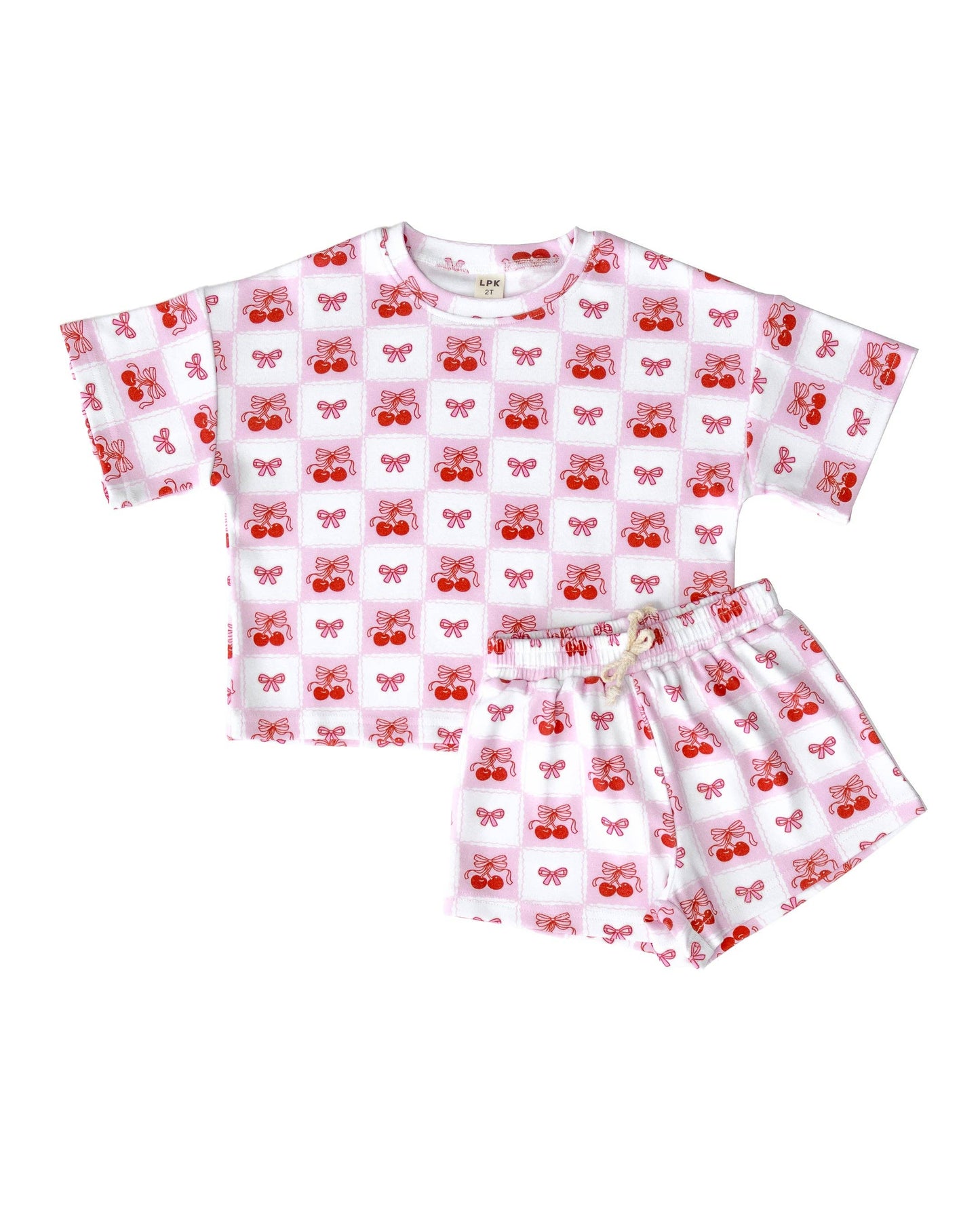 Baby & Kids' Shorts Set | Checkered Cherry